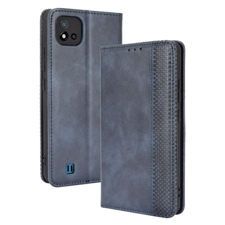Чехол Deexe Retro Style для Realme C11 2021 - Blue: фото 1 из 12