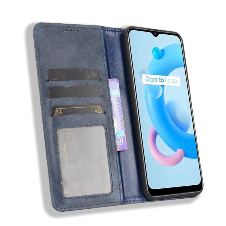 Чехол Deexe Retro Style для Realme C11 2021 - Blue: фото 4 из 12