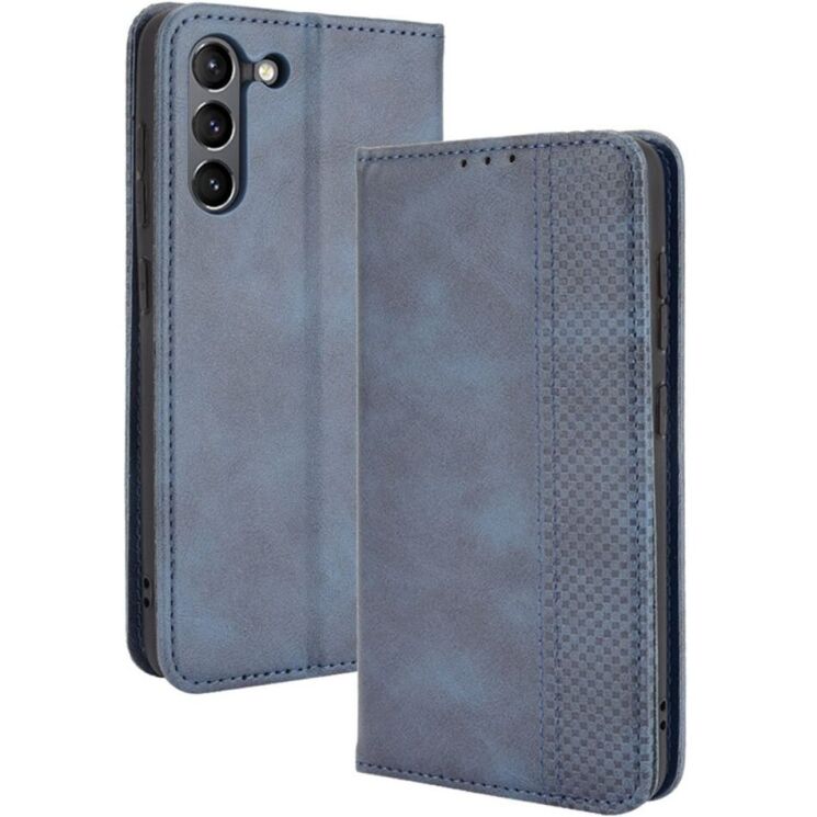 Чехол Deexe Retro Style для Samsung Galaxy S21 FE (G990) - Blue: фото 1 из 11