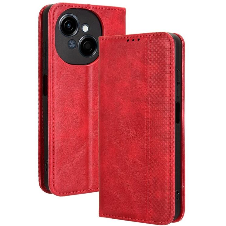 Чехол Deexe Retro Style для TECNO Spark Go 1 - Red: фото 1 из 7