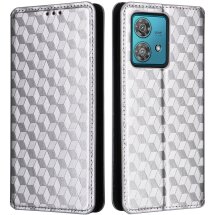 Чохол Deexe Rhombus Book для Motorola Edge 40 Neo - Silver: фото 1 з 6