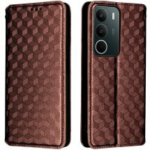 Чохол Deexe Rhombus Book для Realme C71 - Brown: фото 1 з 6
