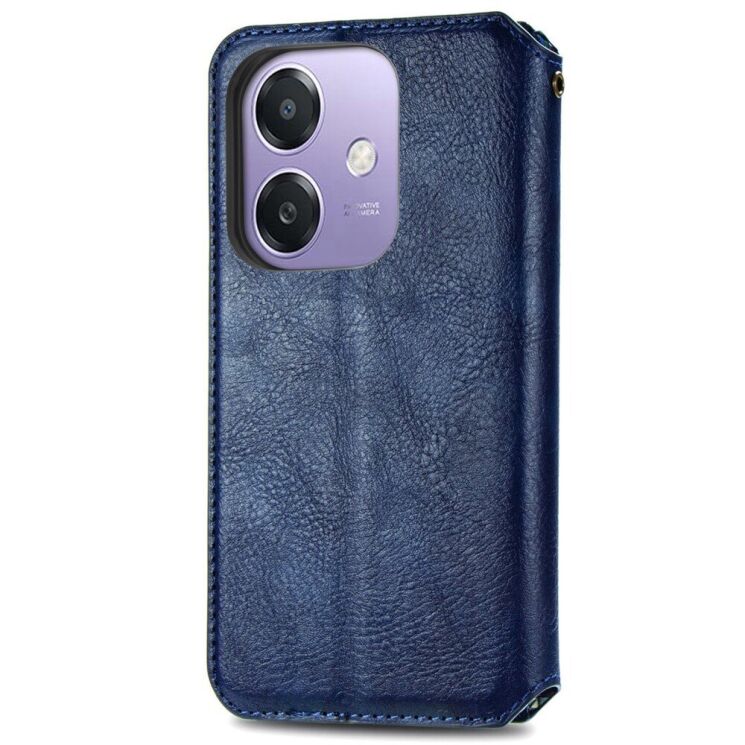 Чехол Deexe Rhombus Wallet для OPPO A3x / A3 / A40m - Blue: фото 5 из 9