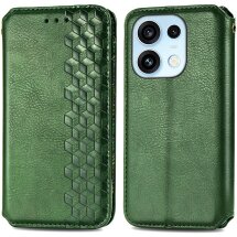 Чехол Deexe Rhombus Wallet для OPPO Reno 16 / 16 Pro - Green: фото 1 из 12