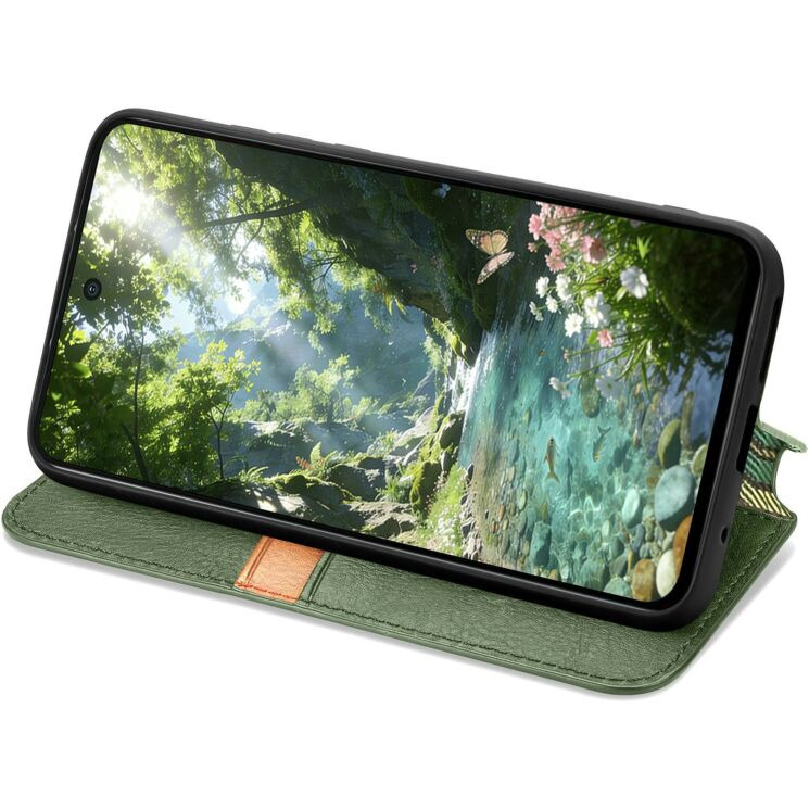 Чехол Deexe Rhombus Wallet для OPPO Reno 16 / 16 Pro - Green (413215G) Чехол Deexe Rhombus Wallet для OPPO Reno 16 / 16 Pro - Green: фото 3 из 12