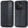 Чехол Deexe Rhombus Wallet для Realme GT 6 - Black (357810B)
