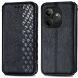 Чехол Deexe Rhombus Wallet для Realme GT 6 - Black (357810B). Фото 1 из 7