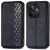 Чехол Deexe Rhombus Wallet для Realme GT 6 - Black: фото 1 из 7