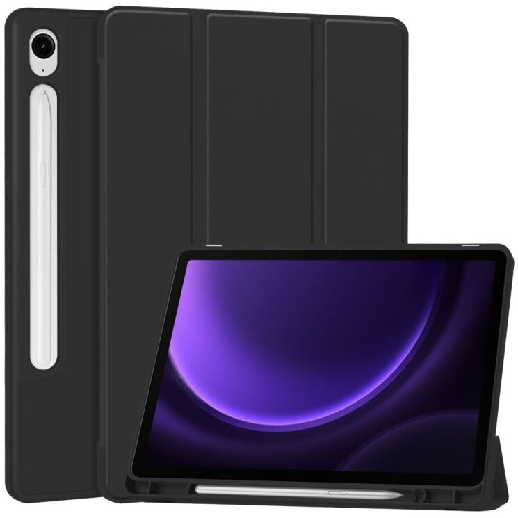 Чехол Deexe Smart Case для Samsung Galaxy Tab S9 FE (X510/516) / Tab S10 FE (X520/526) - Black: фото 1 из 10