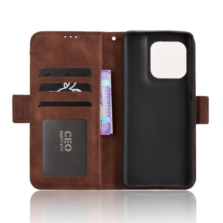 Чехол Deexe Wallet Stand для Motorola Edge 60 / Edge 60 Fusion - Brown: фото 4 из 13