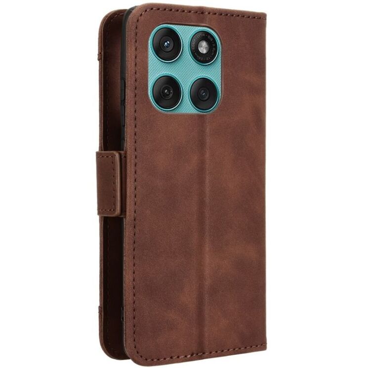 Чехол Deexe Wallet Stand для Motorola Edge 60 / Edge 60 Fusion - Brown: фото 7 из 13