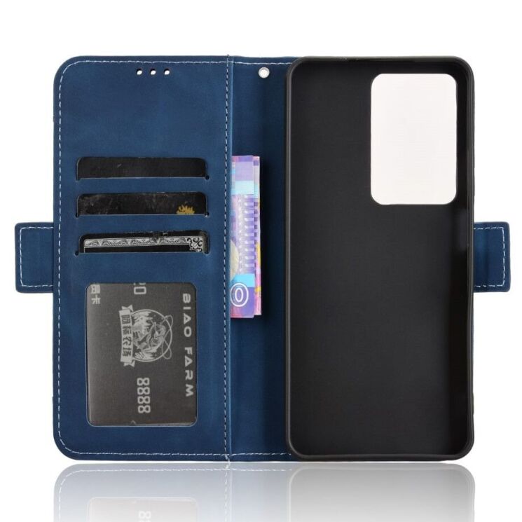 Чехол Deexe Wallet Stand для Realme C75 - Blue: фото 5 из 7