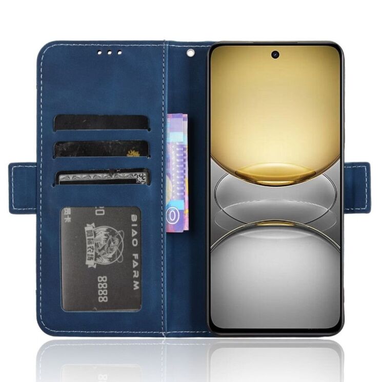 Чехол Deexe Wallet Stand для Realme C75 - Blue: фото 3 из 7