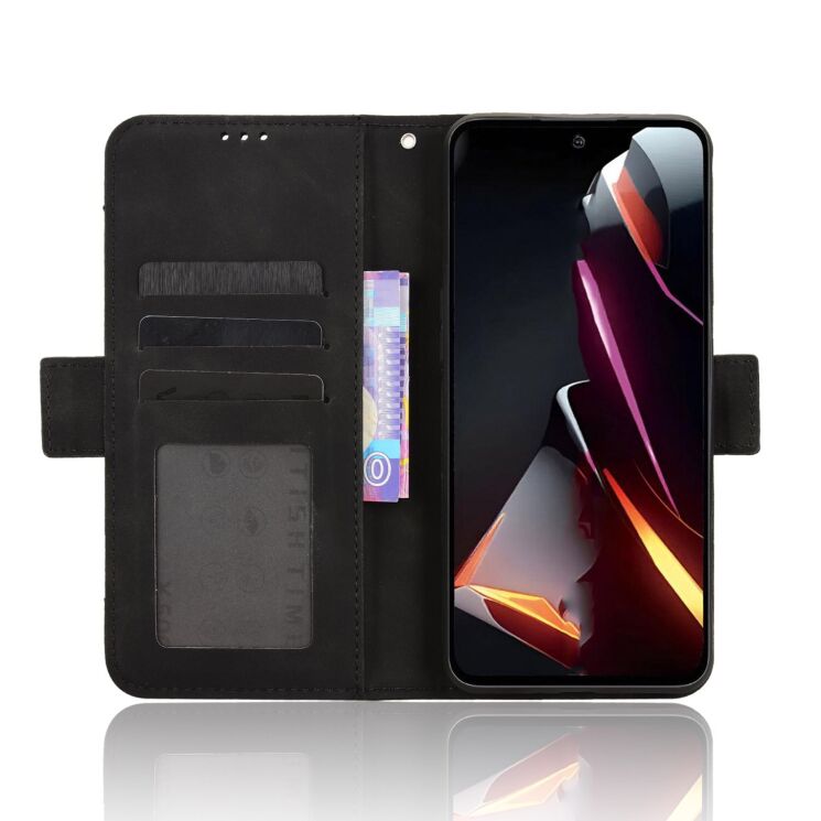 Чехол-книжка с кармашками Deexe Wallet Stand для ZTE Nubia Neo 2 - Black: фото 5 из 15