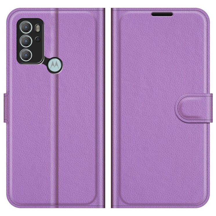 Чехол-книжка Deexe Book Type для Motorola Moto G60s - Purple: фото 2 из 8