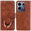 Чехол-книжка Deexe Butterfly Pattern для Infinix Note 30 VIP - Brown (338712Z)
