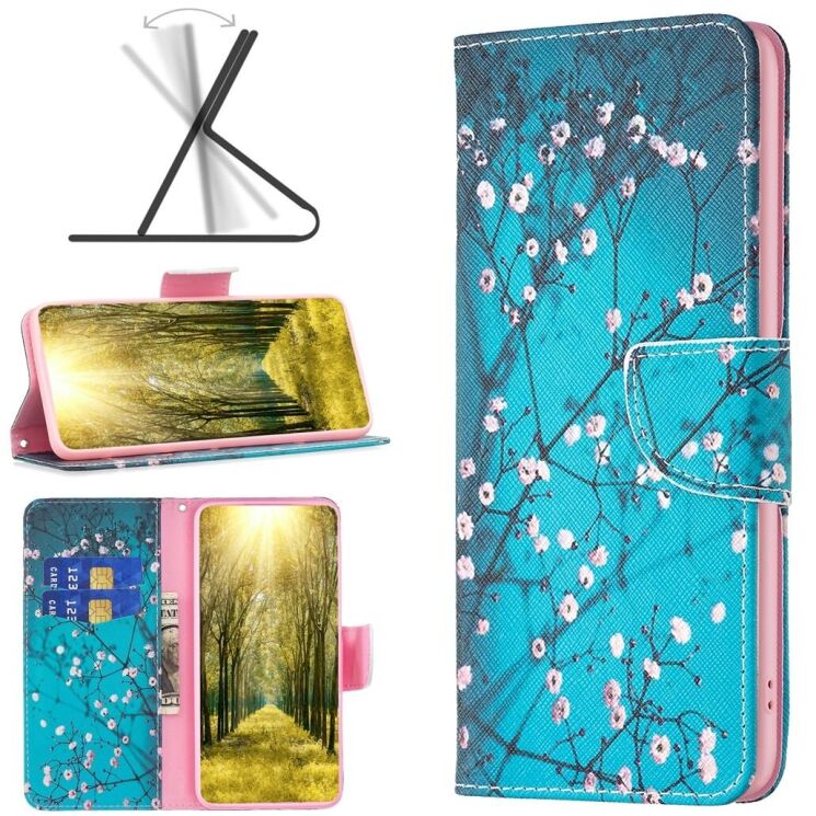 Чехол-книжка Deexe Color Wallet для Infinix Note 11 (X663B) / Note 12 (X663) - Plum Blossom: фото 1 из 7