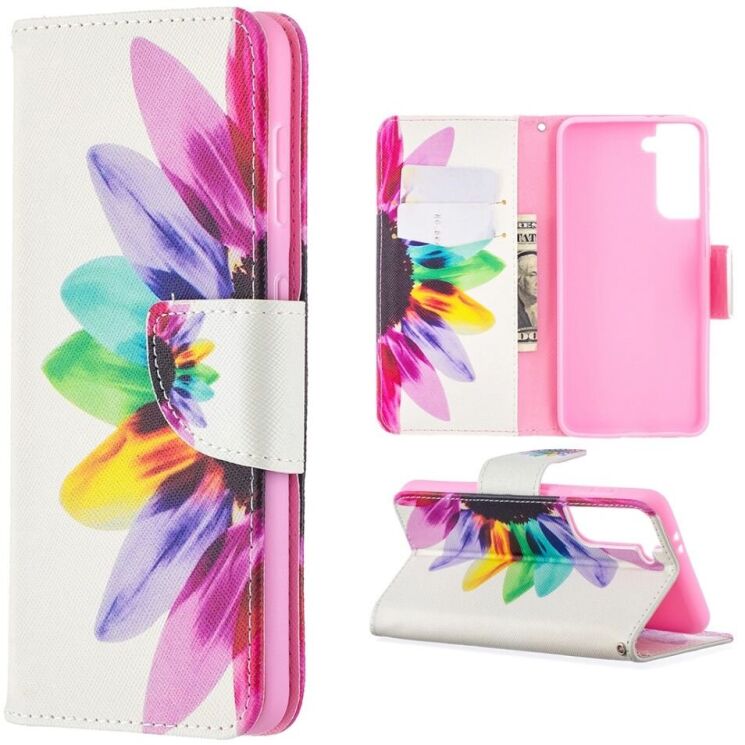 Чохол-книжка Deexe Color Wallet для Samsung Galaxy S21 (G991) - Flower: фото 1 з 9