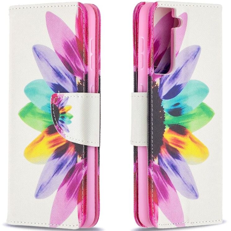 Чохол-книжка Deexe Color Wallet для Samsung Galaxy S21 (G991) - Flower: фото 4 з 9