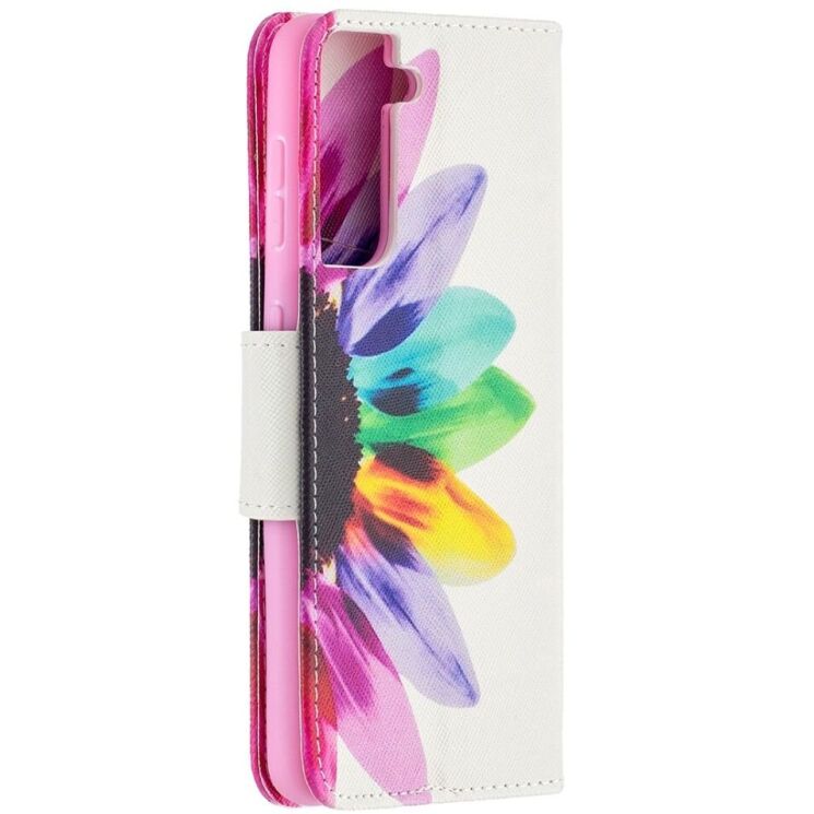 Чохол-книжка Deexe Color Wallet для Samsung Galaxy S21 (G991) - Flower: фото 3 з 9