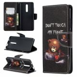 Чехол-книжка Deexe Color Wallet для Xiaomi Mi 9T / Mi 9T Pro / Redmi K20 / Redmi K20 Pro - Brown Bear and Warning Words (243155F)