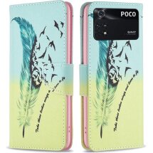 Чехол-книжка Deexe Color Wallet для Xiaomi Poco M4 Pro 4G - Feather: фото 1 из 7