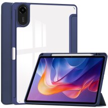 Чехол-книжка Deexe Crystal Back для Xiaomi Redmi Pad 2 - Dark Blue: фото 1 из 8