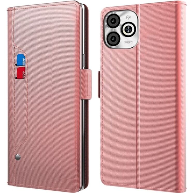 Чехол-книжка Deexe Eclipse Wallet для Infinix Smart 8 - Rose Gold: фото 1 из 9