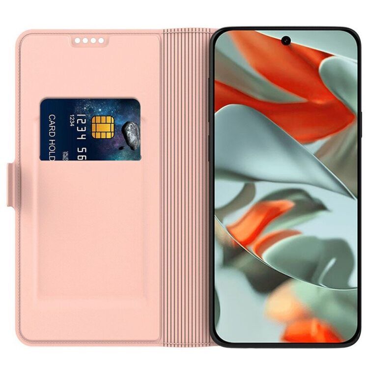 Чехол-книжка Deexe Faro Wallet для Google Pixel 10a - Rose Gold: фото 2 из 7