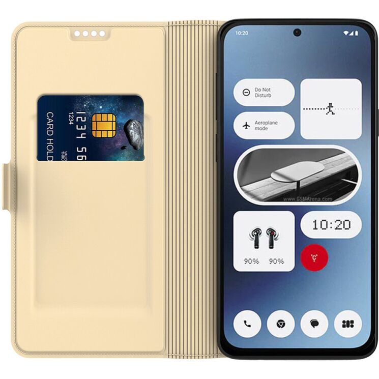 Чохол-книжка Deexe Faro Wallet для Nothing Phone (4a) - Gold (411319F) Чохол-книжка Deexe Faro Wallet для Nothing Phone (4a) - Gold: фото 2 з 7