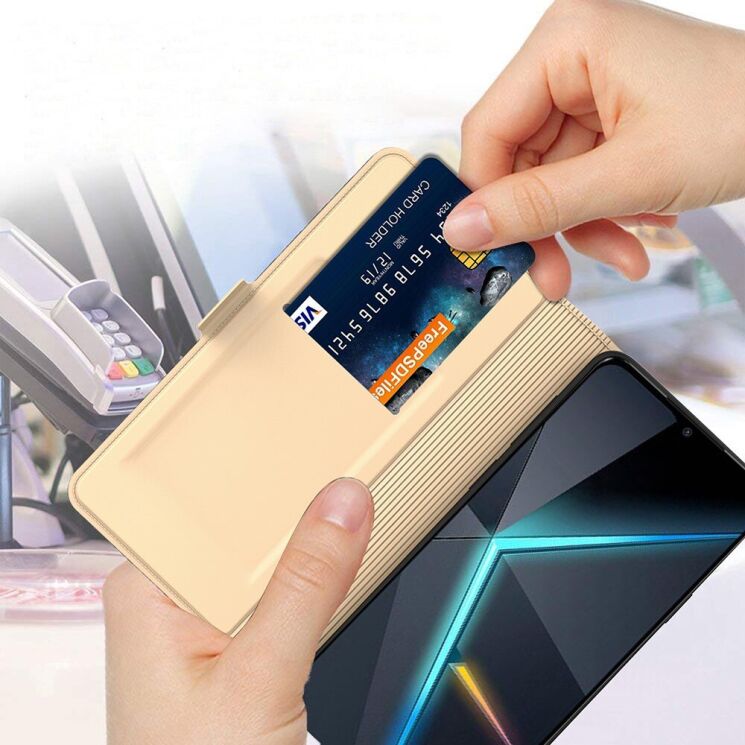 Чохол-книжка Deexe Faro Wallet для ZTE Nubia Focus Pro - Blue: фото 5 з 7