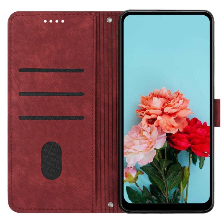 Чехол-книжка Deexe Lines Series для HMD Pulse / Pulse Pro / Pulse Plus - Red: фото 2 из 12