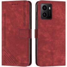 Чехол-книжка Deexe Lines Series для HMD Pulse / Pulse Pro / Pulse Plus - Red: фото 1 из 12