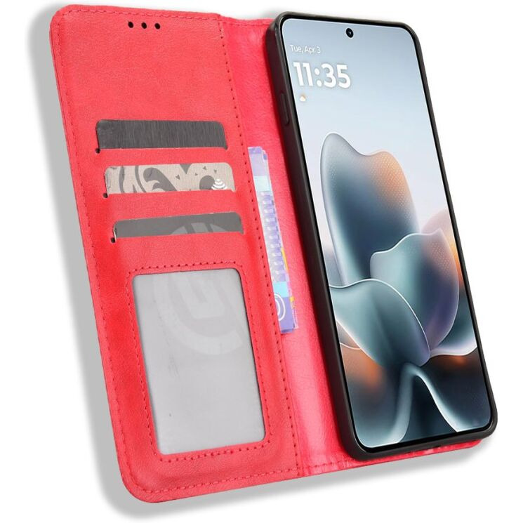 Чехол-книжка Deexe Retro Style для Motorola Edge 70 Max - Red (435506R) Чехол-книжка Deexe Retro Style для Motorola Edge 70 Max - Red: фото 6 из 18