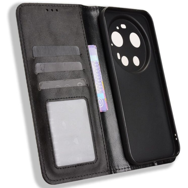 Чехол-книжка Deexe Retro Style для Xiaomi 17 Ultra - Black: фото 5 из 20