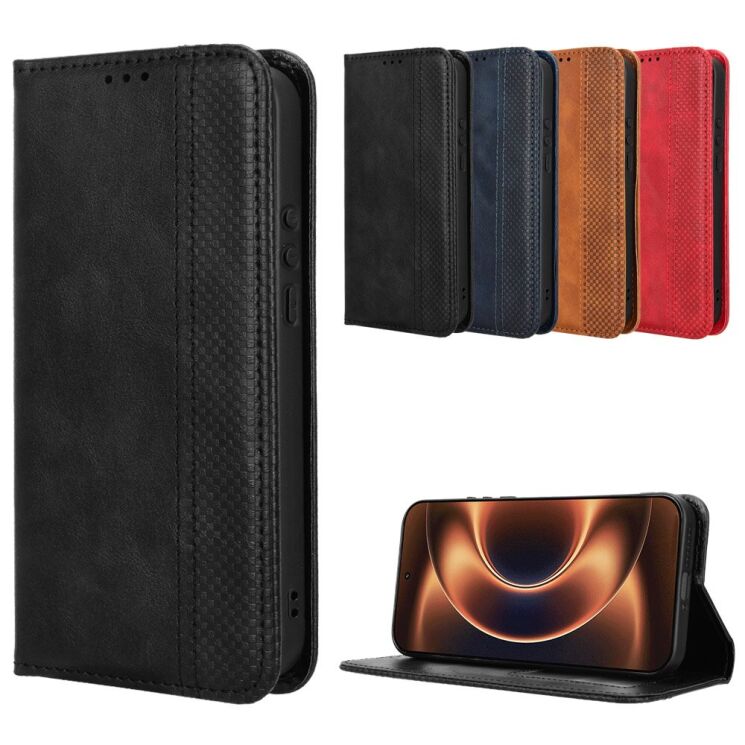 Чехол-книжка Deexe Retro Style для Xiaomi 17 Ultra - Black: фото 9 из 20