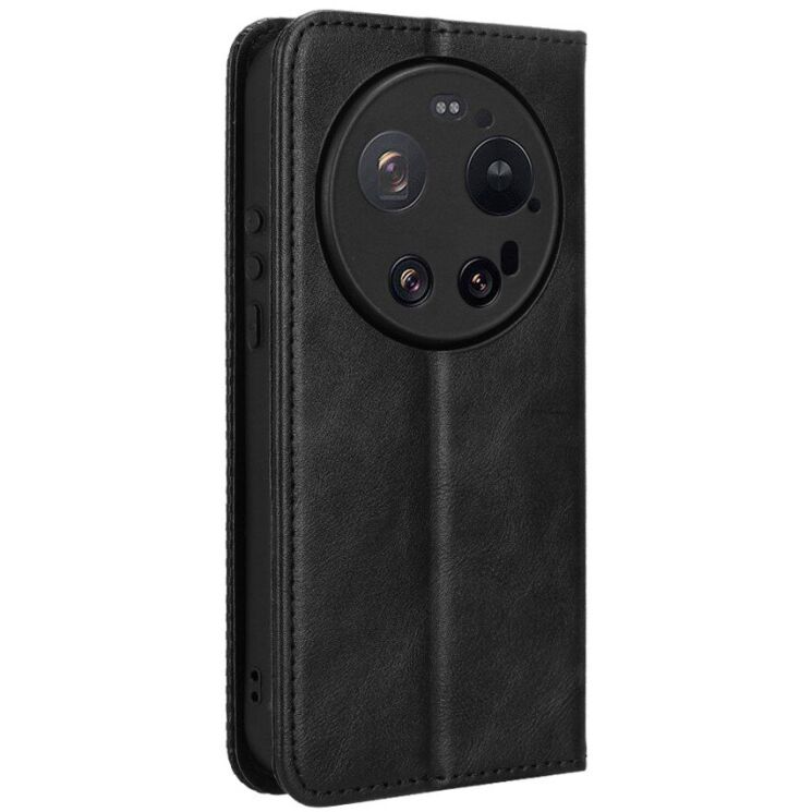 Чехол-книжка Deexe Retro Style для Xiaomi 17 Ultra - Black: фото 8 из 20