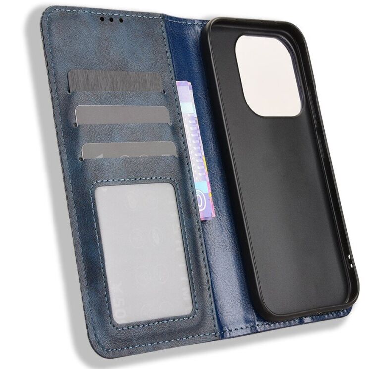 Чохол-книжка Deexe Retro Style для Xiaomi 17 - Blue (390631L) Чохол-книжка Deexe Retro Style для Xiaomi 17 - Blue: фото 5 з 19