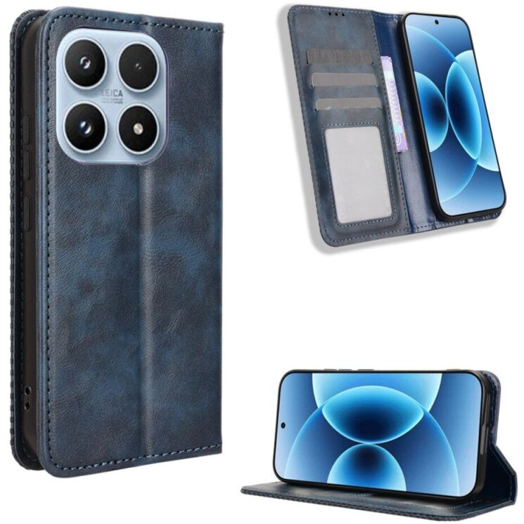 Чохол-книжка Deexe Retro Style для Xiaomi 17 - Blue (390631L) Чохол-книжка Deexe Retro Style для Xiaomi 17 - Blue: фото 2 з 19