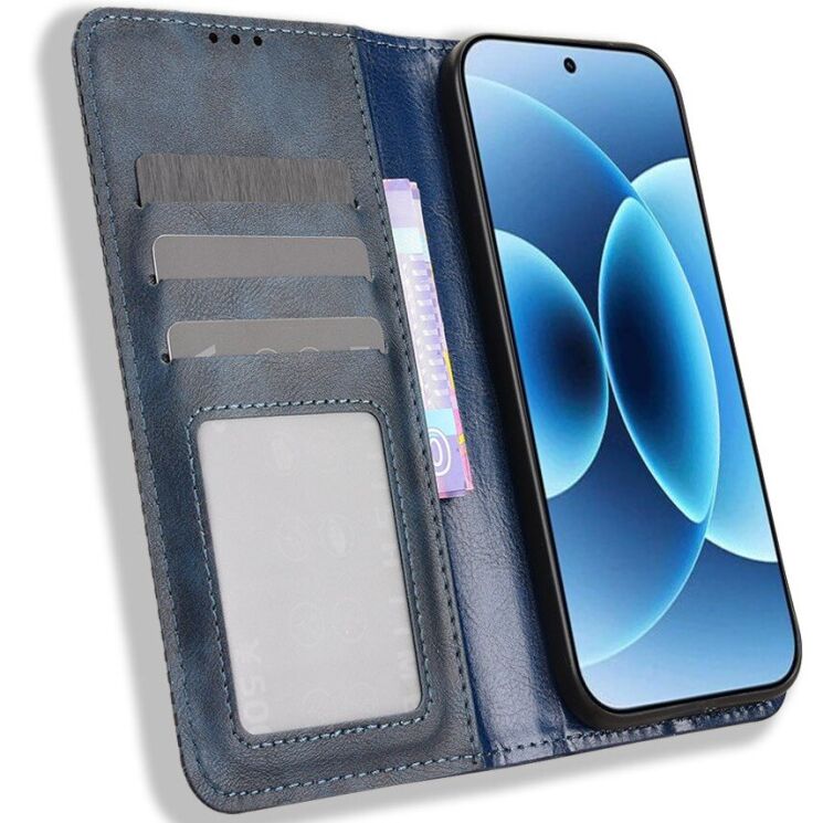 Чохол-книжка Deexe Retro Style для Xiaomi 17 - Blue (390631L) Чохол-книжка Deexe Retro Style для Xiaomi 17 - Blue: фото 6 з 19