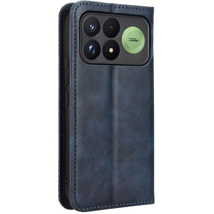 Чехол-книжка Deexe Retro Style для Xiaomi Poco F9 Pro - Blue: фото 8 из 19