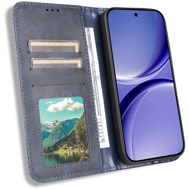 Чехол-книжка Deexe Retro Style для Xiaomi Poco X8 Pro - Blue: фото 6 из 20