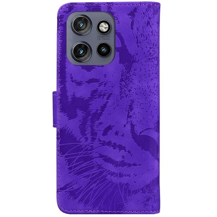 Чехол-книжка Deexe Tiger для Motorola Edge 50 Neo - Purple: фото 6 из 7