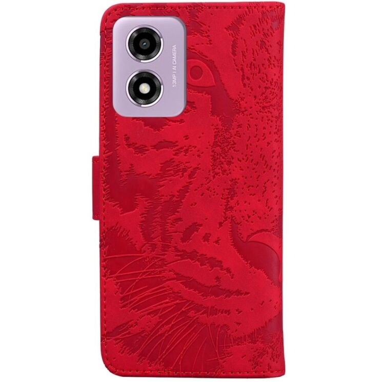 Чохол-книжка Deexe Tiger для Motorola Moto E14 / G04s - Red: фото 6 з 7