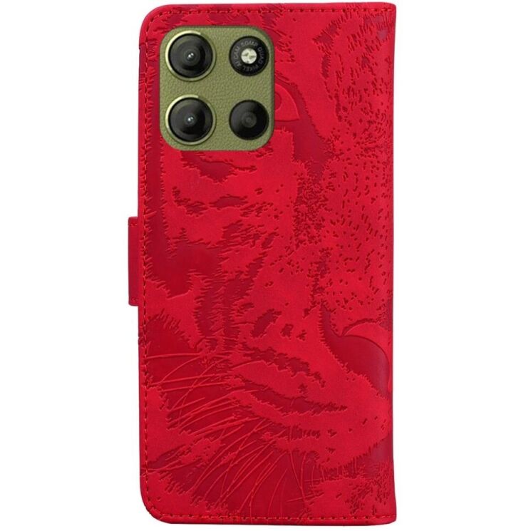 Чехол-книжка Deexe Tiger для Motorola Moto G15 - Red: фото 6 из 7