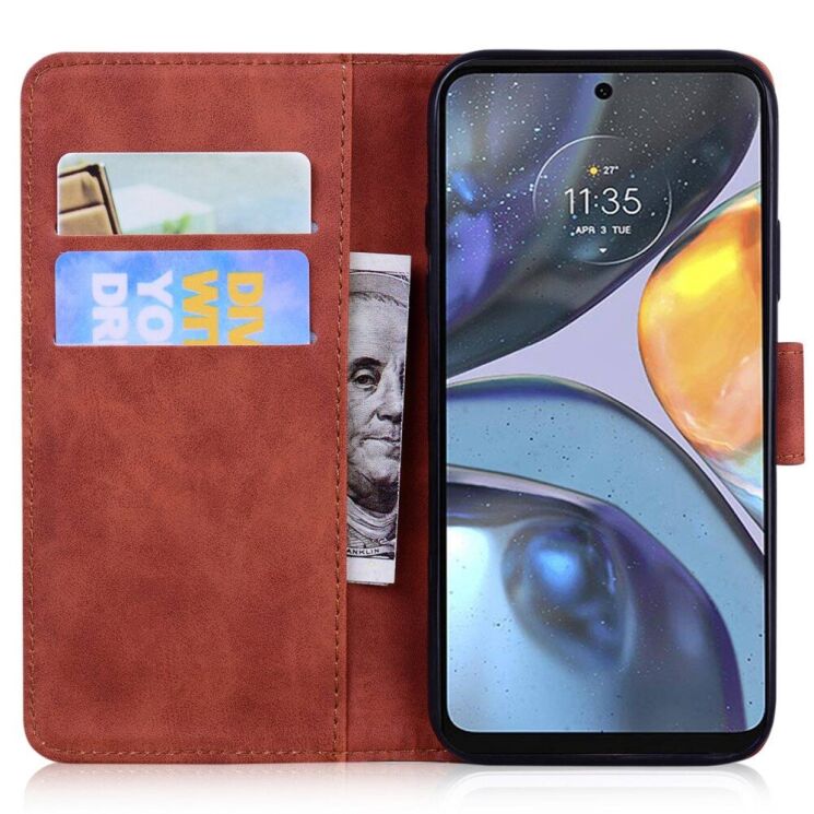 Чехол-книжка Deexe Tiger для Motorola Moto G32 - Brown: фото 2 из 7