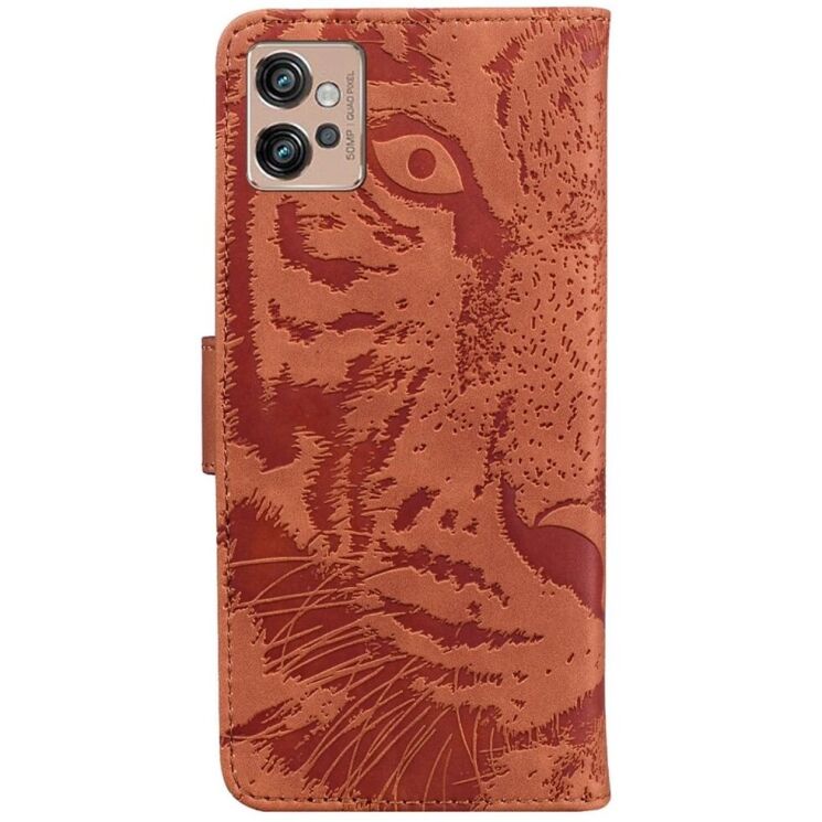 Чехол-книжка Deexe Tiger для Motorola Moto G32 - Brown: фото 6 из 7