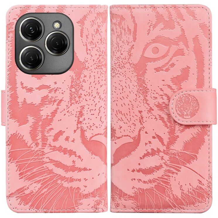 Чехол-книжка Deexe Tiger для TECNO Spark 20 Pro - Pink: фото 1 из 7