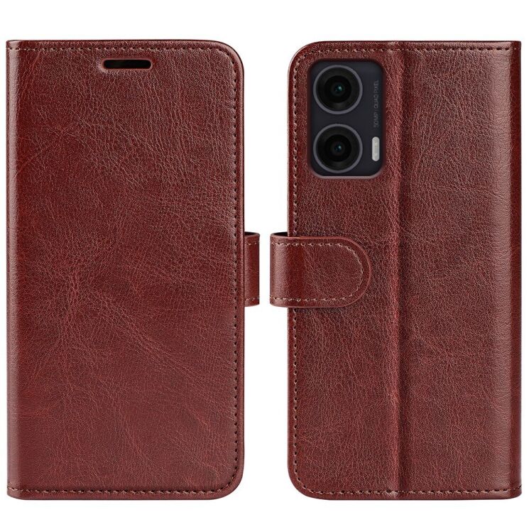 Чехол-книжка Deexe Wallet Style для Motorola Moto G35 - Brown: фото 1 из 10