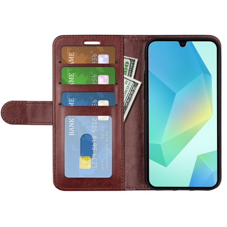 Чехол-книжка Deexe Wallet Style для Samsung Galaxy A17 (A175) - Brown: фото 4 из 8